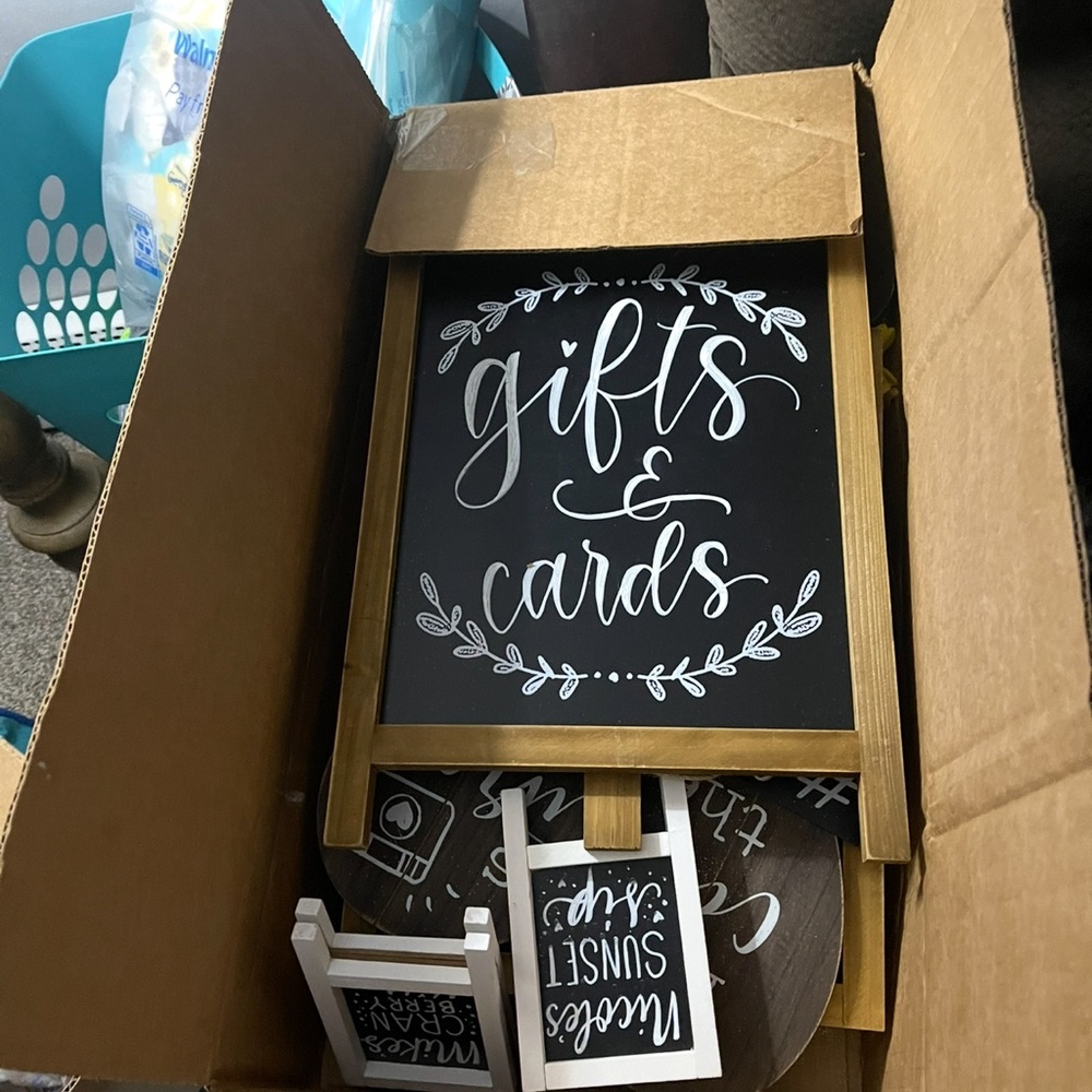 Black and White Chalkboard Party Invitations and Cards